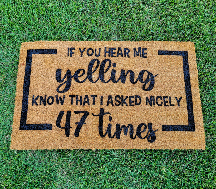 Yelling Kids Doormat