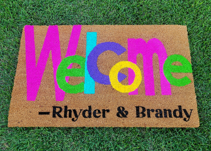 Neon Welcome Doormat