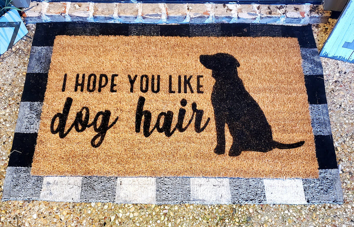 Silhouette Dog Hair Doormat