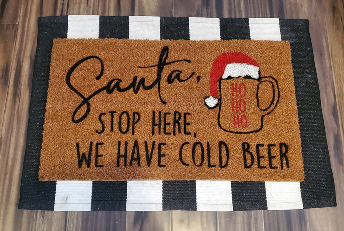 Santa Beer Doormat