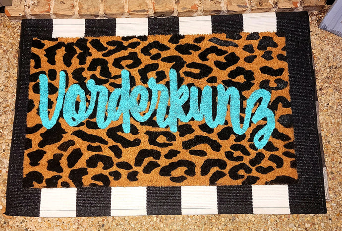 Leopard Name Doormat