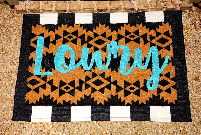 Aztec Name Doormat