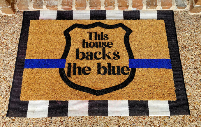 Back the Blue Doormat